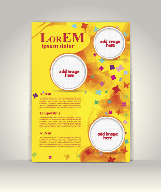 传单，小册子或杂志封面模板图片下载