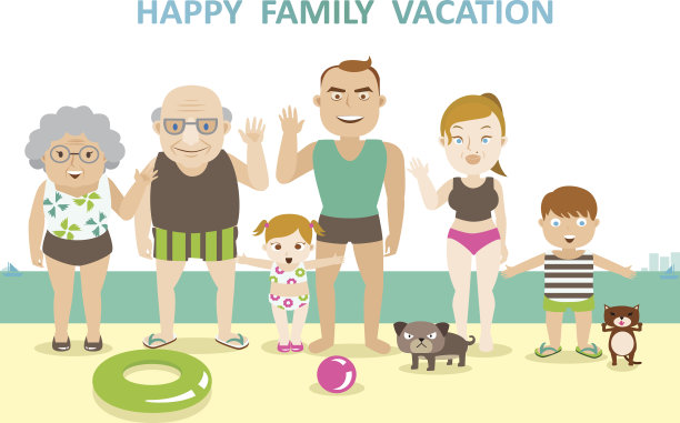 家庭度假人物图片下载