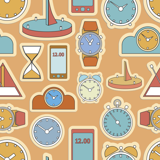 壁挂式数字时钟。图片下载