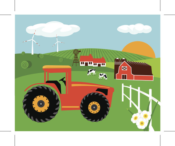 农场的风景图图片下载