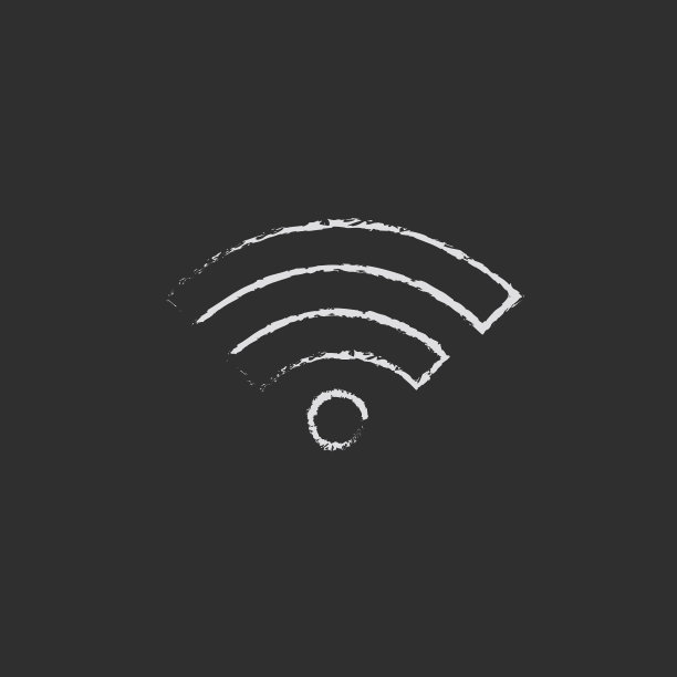 粉笔绘制的无线网络图标图片下载
