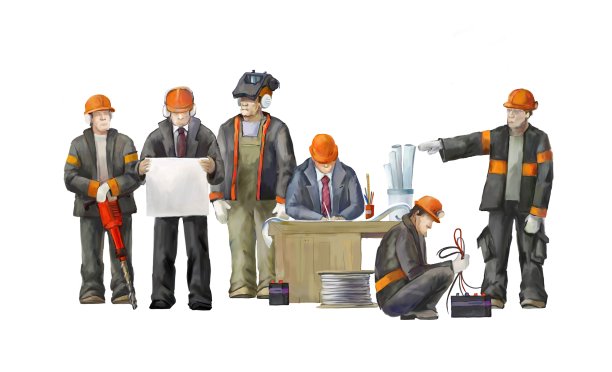 专业的施工队伍图片下载