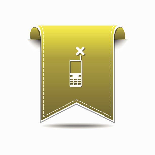 手机黄色矢量图标设计图片下载