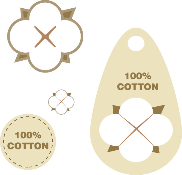 100%棉花载体标签图片下载