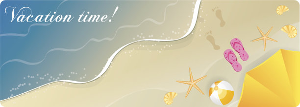 海洋沙滩旗帜图片下载