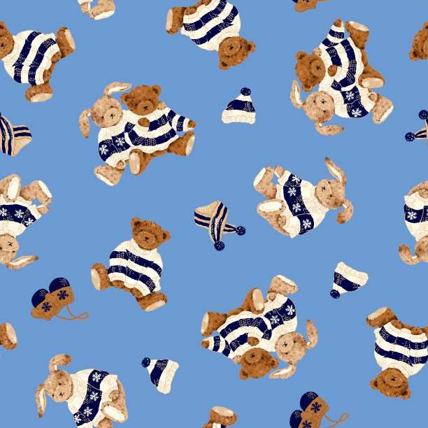 熊兔图案图片下载