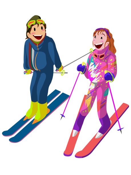 滑雪插图图片下载
