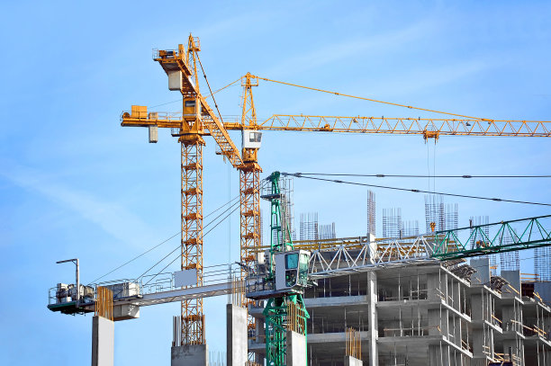 起重机及施工现场图片下载