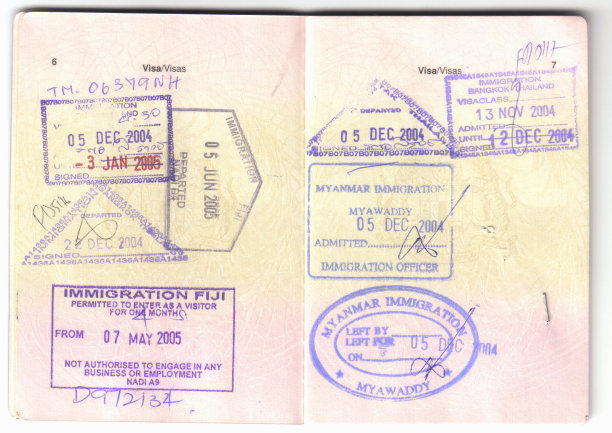 马来西亚的护照页图片下载