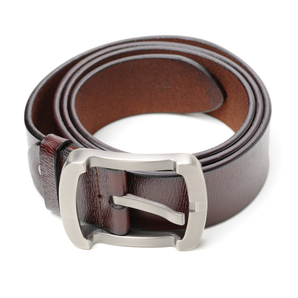 白色背景上的棕色皮带图片下载