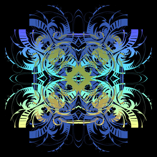 曼陀罗，迷幻的几何图案图片下载