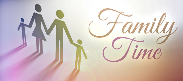 家庭时间概念创意插图图片下载