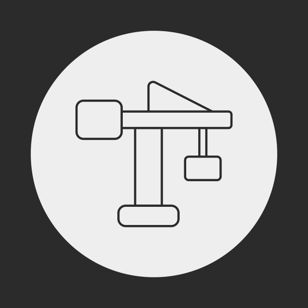 起重机线条图标图片下载