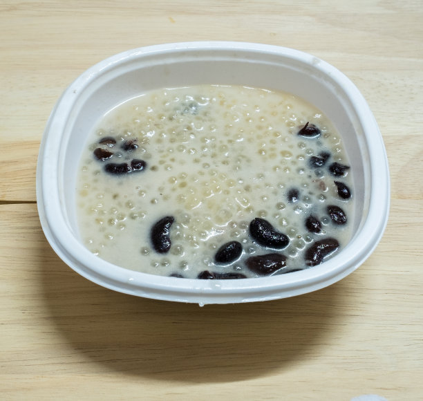 椰子汁黑豆佐果，泰国甜品图片下载