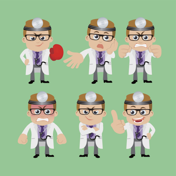 人们设置-专业-医生在不同的姿势图片下载