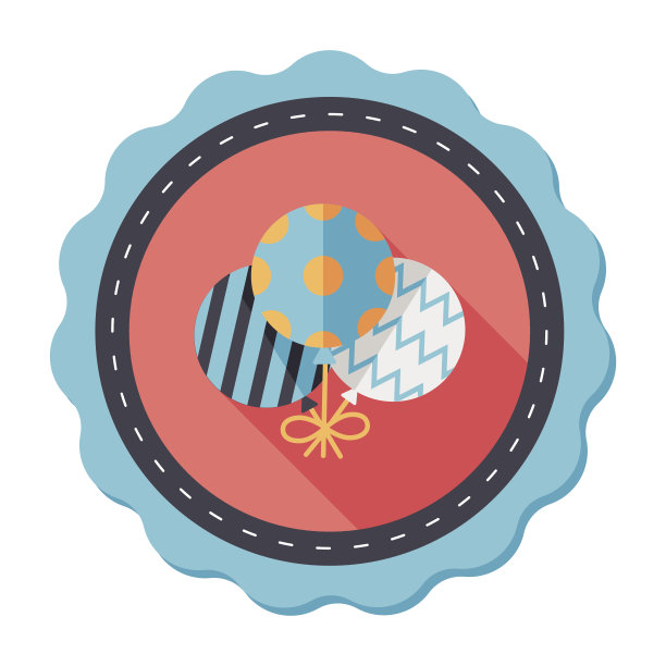 气球与长影子的图标，eps10图片下载