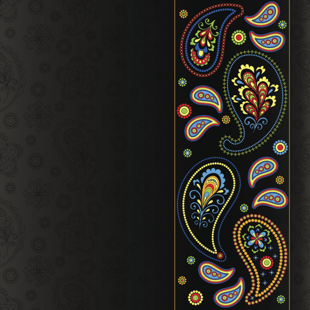 背景与佩斯利图案图片下载