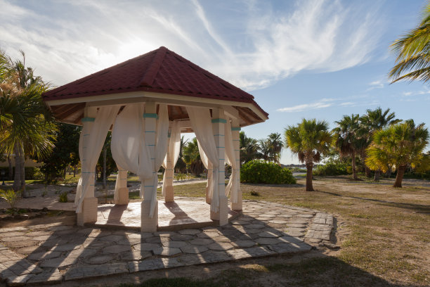 海滨婚礼凉亭。图片下载