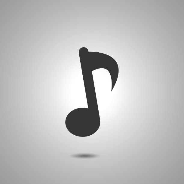 音乐图标，矢量插图。素材图片