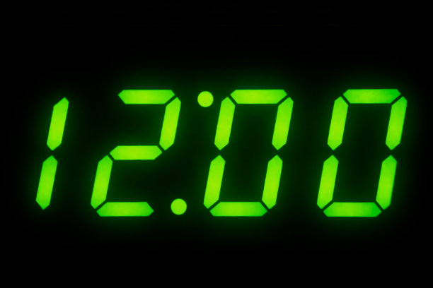数字时钟显示在12图片下载