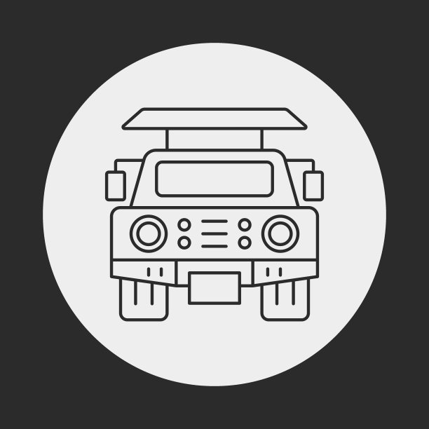 露营车线图标图片下载