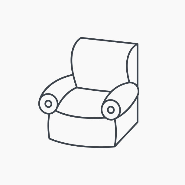 扶手椅图标。舒适的家具。图片下载