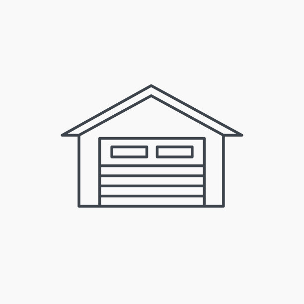 汽车车库图标。交通停车标志。图片下载