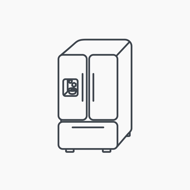 美国冰箱图标。有冰标志的冰箱图片下载