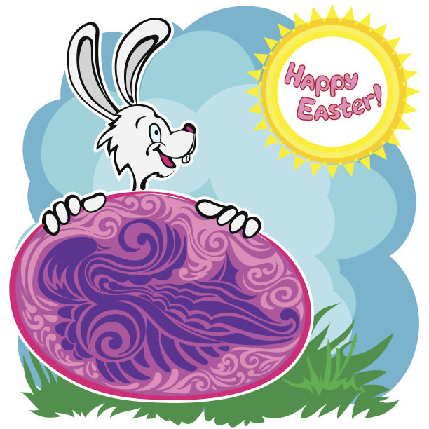 带彩蛋的兔子图片下载