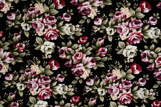 玫瑰复古风格的质感面料图片下载