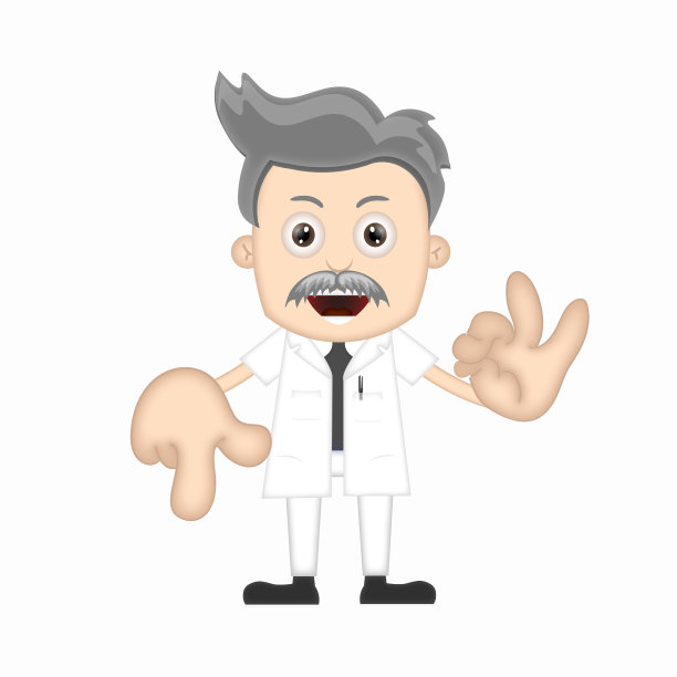 本男孩有趣快乐的科学家卡通人物漫画表情图片下载
