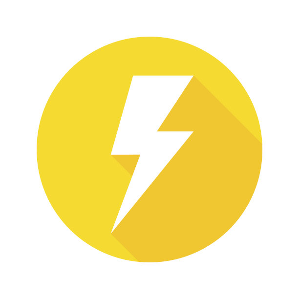 雷电图标平面设计矢量图片下载