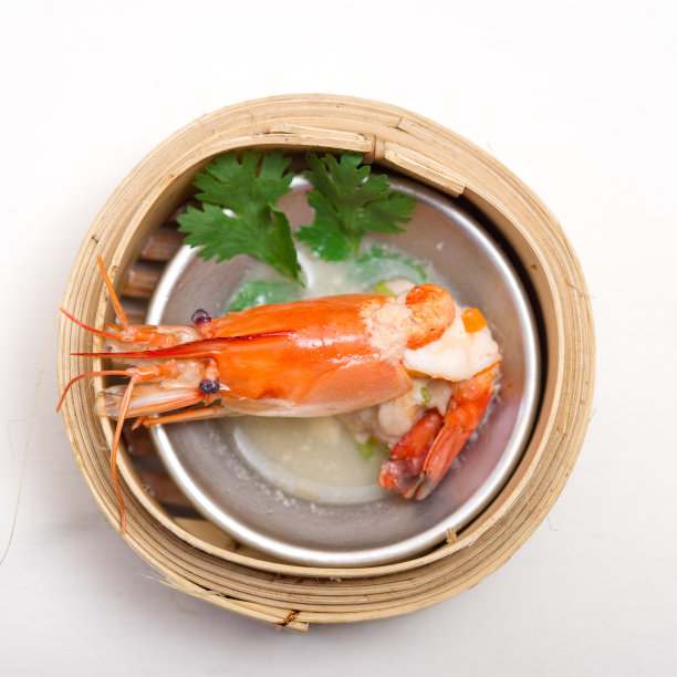 美味茶，竹蒸点心，中国菜图片下载