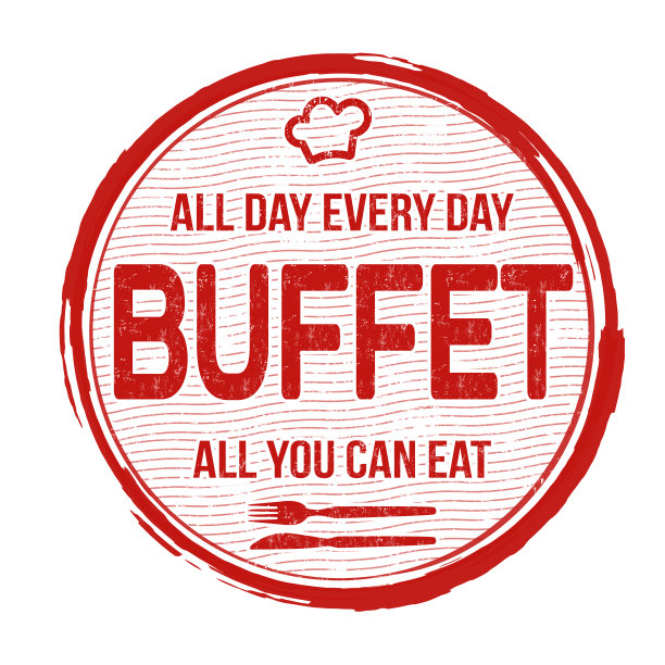 自助餐的邮票图片下载