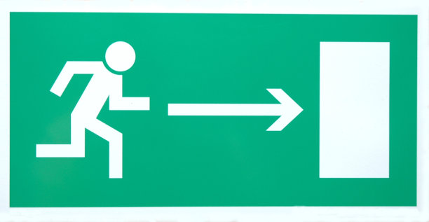 紧急出口标志已隔离图片下载