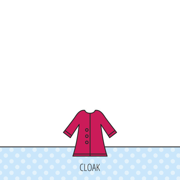 斗篷图标。防护夹克外套标志。图片下载