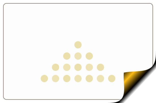 白色卡片，带有金色折边页。图片下载