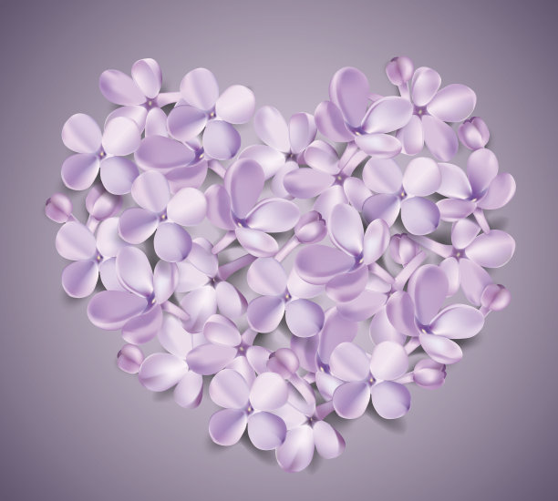 粉彩背景与丁香花。图片下载