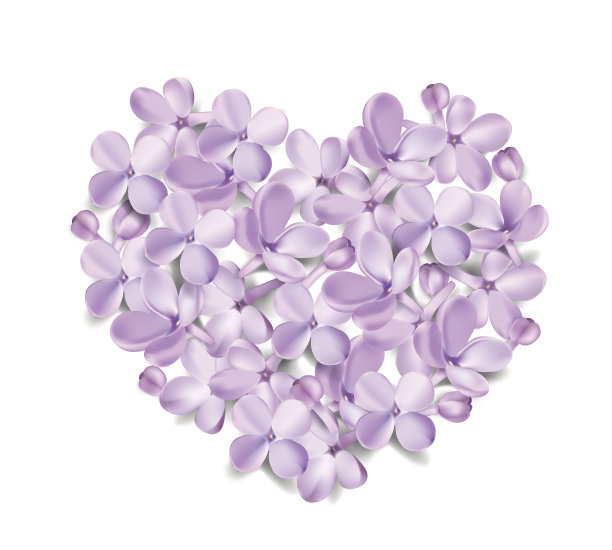 粉彩背景与丁香花。图片下载