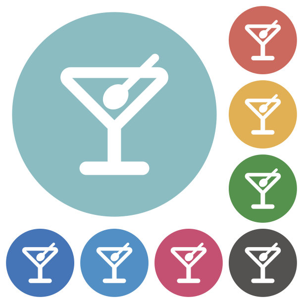 平的鸡尾酒图标图片下载