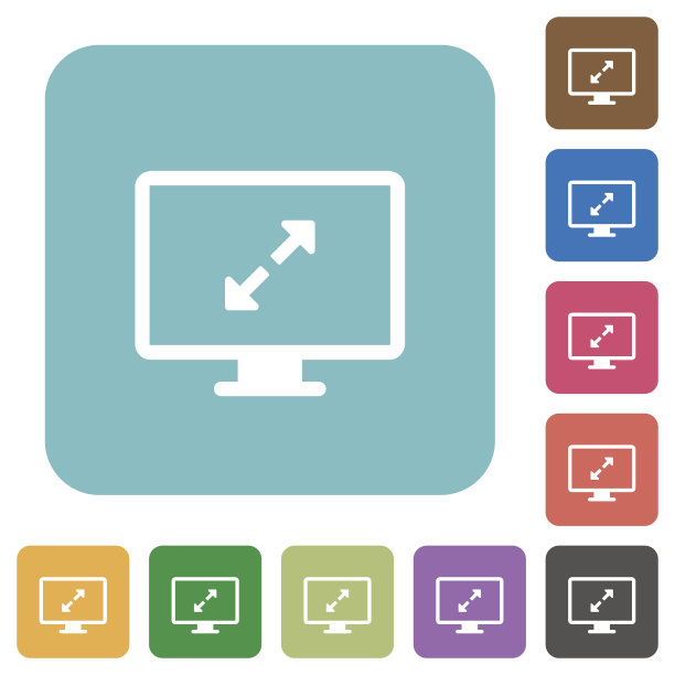 平面屏幕分辨率图标图片下载