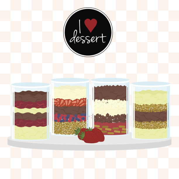 杯中的甜点图片下载