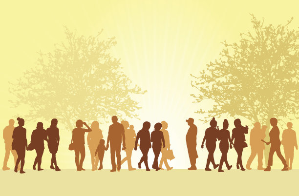 人轮廓在户外图片下载