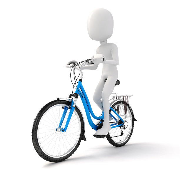 骑自行车的3d人图片下载