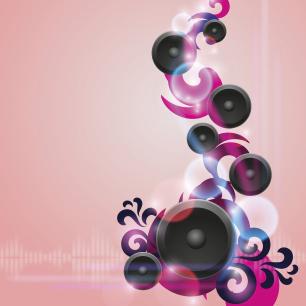 抽象音乐背景与扬声器图片下载