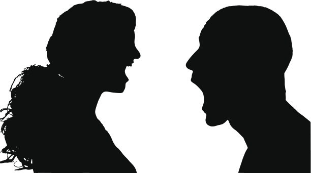 矢量剪影的男人和女人。图片下载