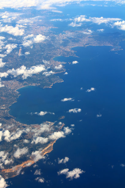 科斯塔布拉瓦，西班牙-从飞机上看图片下载