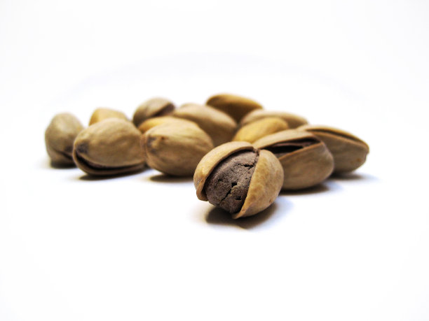 白色背景上的巧克力特写镜头图片下载