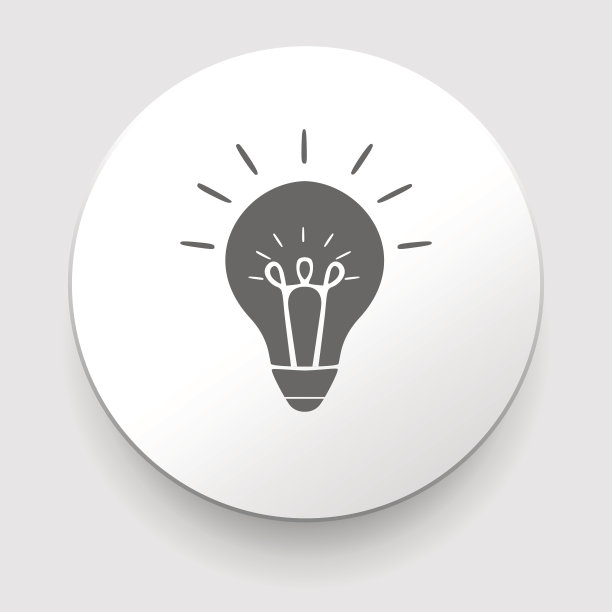 网页图标-灯在白色的背景图片下载