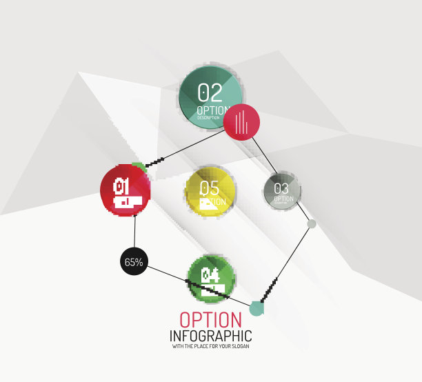 现代抽象商业几何信息图图片下载